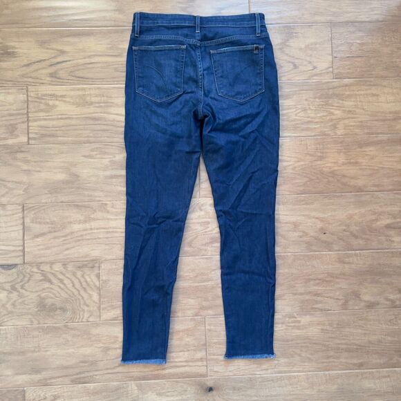 Joe's Jeans Size 27 Coraline High-Rise Skinny Ankle Dark Wash Raw Hem - Picture 2 of 11